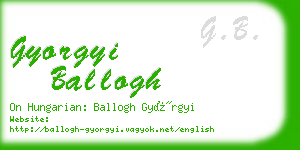 gyorgyi ballogh business card